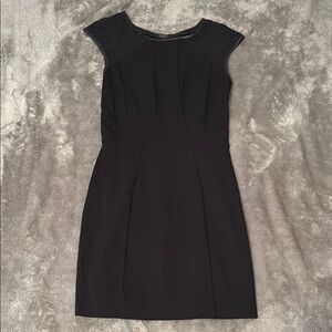 Guess Black Mini Dress with leather sleeve/back line